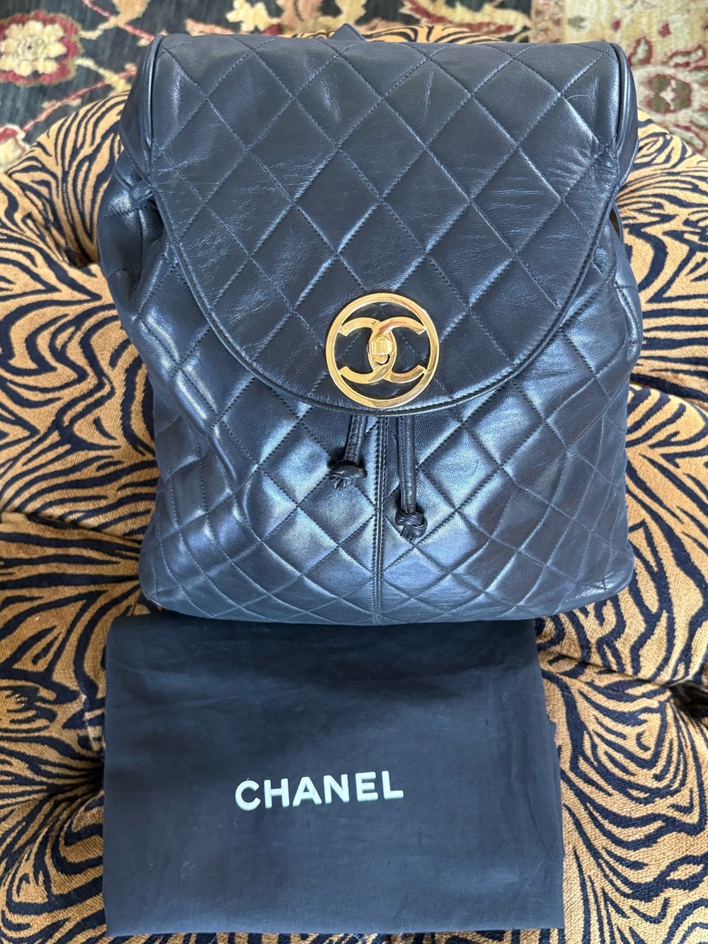 CHANEL Matelassé Turnlock Unisex Backpack/Handbag